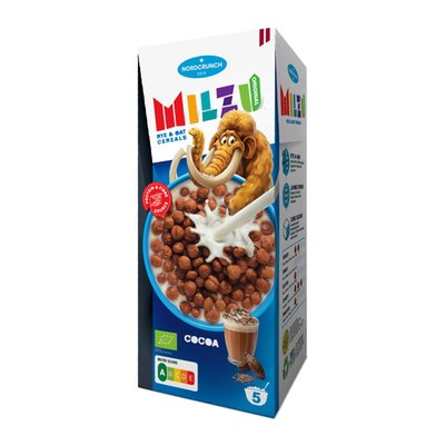 Obrázek Nordcrunch Milzu BIO Cereální kuličky s kakaem 150g