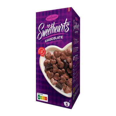 Obrázek Nordcrunch Sweethearts Cereální srdíčka s kakaem 150g