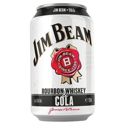 Obrázek ŠETŘÍME JÍDLEM: Jim Beam and Cola 4,5% 330ml
