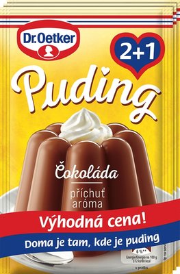 Obrázek ŠETŘÍME JÍDLEM: Dr.Oetker Puding příchuť Čokoláda 2+1 138g