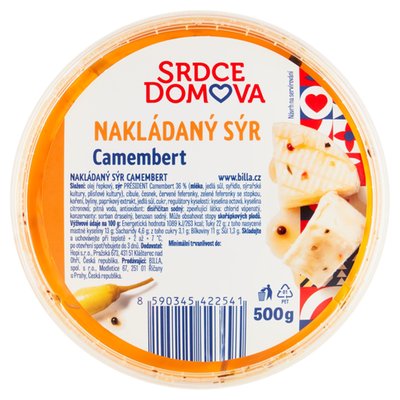Obrázek Srdce domova Nakládaný sýr camembert 500g