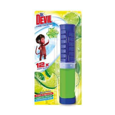 Obrázek Dr. Devil 3in1 WC point block 75 ml Lime twister