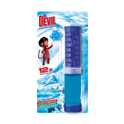 Obrázek Dr. Devil 3in1 WC point block 75 ml Polar aqua