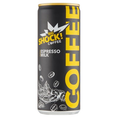 Obrázek ŠETŘÍME JÍDLEM: Big Shock! Coffee Espresso Milk mléčný nápoj s instantní kávou 250ml