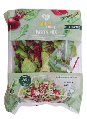 Obrázek BILLA Ready Party mix rukola, červená řepa a mangold praný 100g
