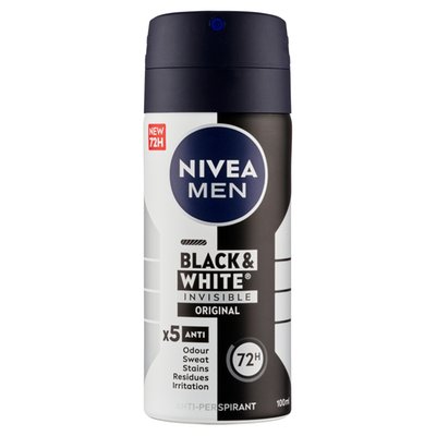 Obrázek Nivea Men Black & White Invisible Original Sprej antiperspirant 100ml