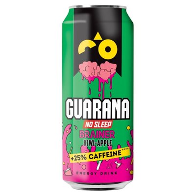 Obrázek Guarana No Sleep Brainer Kiwi-Apple Energy Drink 500ml