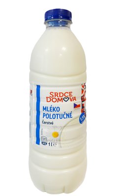 Obrázek Srdce domova Čerstvé polotučné mléko 1l