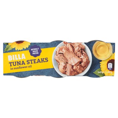 Obrázek BILLA Tuňák ve slunečnicovém oleji 3 x 65g (195g)