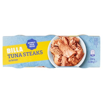 Obrázek BILLA Tuňák ve vlastní šťávě 3 x 80g (240g)