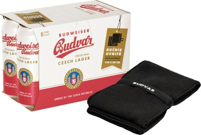 Obrázek Budweiser Budvar Original 6x0,5l + ručník
