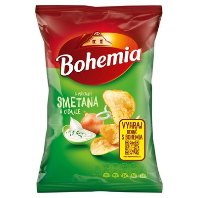Obrázek Bohemia Chips s příchutí smetana a cibule 60g