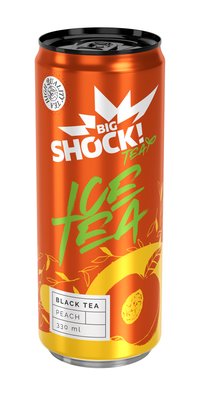 Obrázek ŠETŘÍME JÍDLEM: Big Shock! Ice Tea black peach 0,33l