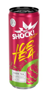 Obrázek ŠETŘÍME JÍDLEM: Big Shock! Ice Tea green raspberry 0,33l