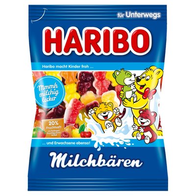 Obrázek ŠETŘÍME JÍDLEM: Haribo Milchbären želé medvídci s odstředěným sušeným mlékem a ovocnou šťávou z koncentrátů 85g
