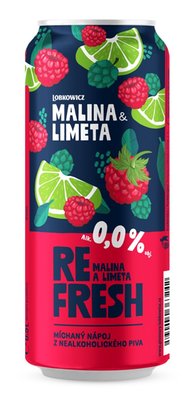 Obrázek Refresh Malina & Limeta plech 0,5l