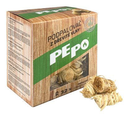 Obrázek PE-PO Podpalovač z dřevité vlny 32 ks