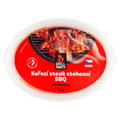 Obrázek ŠETŘÍME JÍDLEM: GRILL Party Kuřecí BBQ steak stehenní marinovaný 1kg