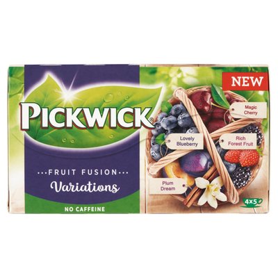 Obrázek Pickwick Fruit Fusion Výběr 4 ovocnobylinných čajů aromatizovaných 20 ks 38,75g