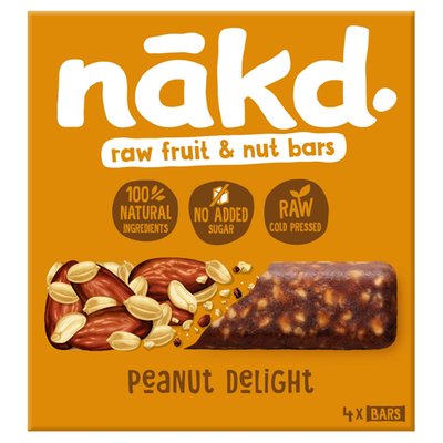 Obrázek ŠETŘÍME JÍDLEM: Nakd Peanut Delight RAW tyčinky z ovoce a arašídů 4 x 35g (140g)