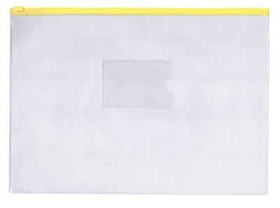 Obrázek Kapsa A4 33x24cm PVC průhledná -barevný zip