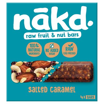 Obrázek ŠETŘÍME JÍDLEM: Nakd Salted Caramel ovocno-oříškové RAW tyčinky 4 x 35g (140g)