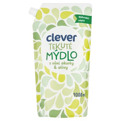 Obrázek clever Tekuté mýdlo náhradní náplň s vůní okurky & olivy 1000ml