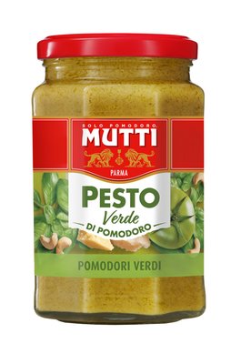 Obrázek Mutti Rajčatové pesto Zelené Sklo 180 g