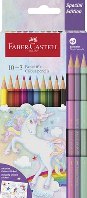 Obrázek Pastelky šestihranné  Faber-Castell Unicorn 10+3ks