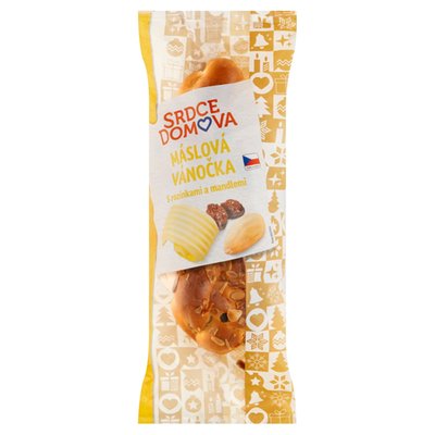 Obrázek ŠETŘÍME JÍDLEM: Srdce domova Máslová vánočka s rozinkami a mandlemi 400g