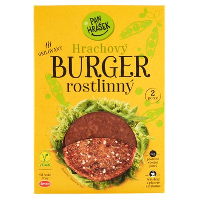 Obrázek ŠETŘÍME JÍDLEM: Pan Hrášek Hrachový burger rostlinný 180g