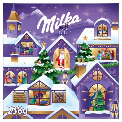 Obrázek Milka adventní kalendář, Deluxe, s krémovými čokoládovými kuličkami 238g