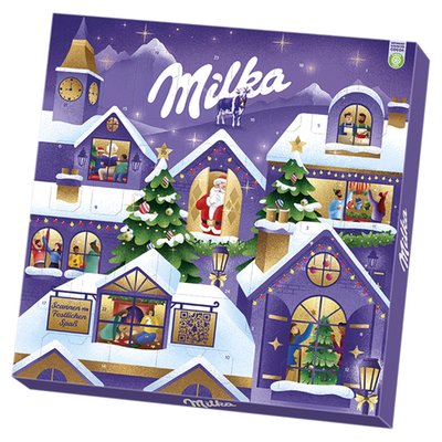 Obrázek Milka adventní kalendář, Deluxe, s krémovými čokoládovými kuličkami 238g