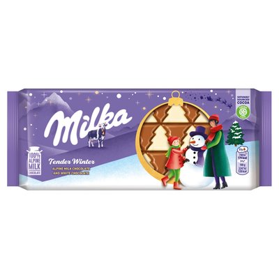 Obrázek Milka Sweet winter mléčná a bílá čokoláda 90g