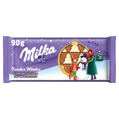 Obrázek Milka Sweet winter, mléčná a bílá čokoláda 90g