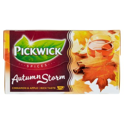 Obrázek ŠETŘÍME JÍDLEM: Pickwick Autumn Storm černý čaj aromatizovaný se skořicí a kousky jablek 20 x 2g (40g)