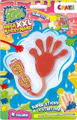 Obrázek Mega XXL Sticky Hand Natahovací lepkavá ruka, mix barev