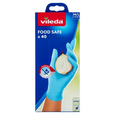 Obrázek Vileda Food Safe jednorázové rukavice M/L 40 ks