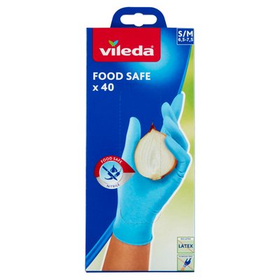 Obrázek Vileda Food Safe jednorázové rukavice S/M 40 ks