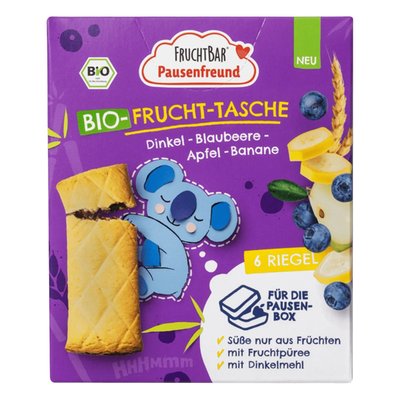 Obrázek Fruchtbar BIO Špaldové taštičky jablko, borůvky a banán 6x22g