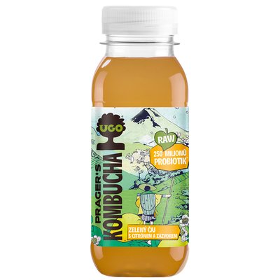Obrázek Ugo Prager's Kombucha zelený čaj s citrónem a zázvorem 250ml