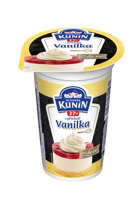 Obrázek ŠETŘÍME JÍDLEM: Kunín Smetana s příchutí vanilka 27% 200g