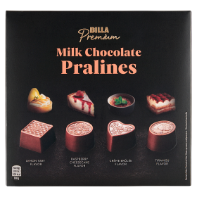 Obrázek BILLA Premium Formované bonbony z mléčné čokolády s náplní 113g