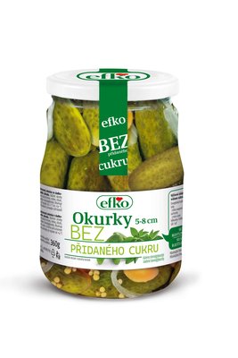 Obrázek Okurky 5-8 cm bez přidaného cukru 670 g