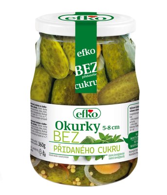Obrázek Okurky 5-8 cm bez přidaného cukru 670 g