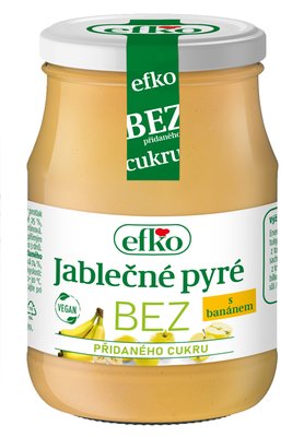Obrázek efko Jablečné pyré s banánem BEZ přidaného cukru 350 g