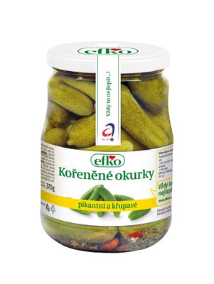 Obrázek ŠETŘÍME JÍDLEM: efko Kořeněné okurky 720ml