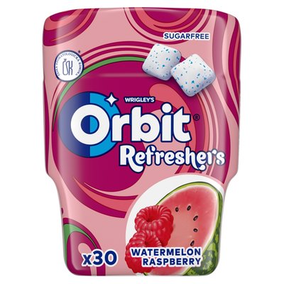 Obrázek Wrigley's Orbit Refreshers žvýkačka bez cukru s příchutí melounu a malin 30 ks 67g