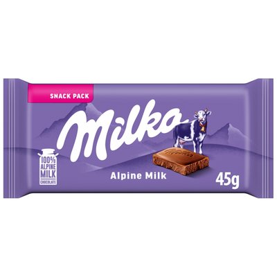 Obrázek Milka Alpine Milk mléčná malá čokoláda z alpského mléka 45 g