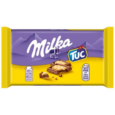 Obrázek Milka TUC mléčná malá čokoláda z alpského mléka se slanými krekry TUC 35 g